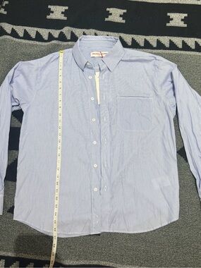 Orlebar Brown Light Blue Pinstripe  Button-Up Shirt